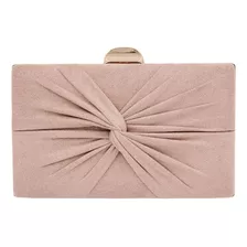 Bolsa De Festa Clutch Suede Cores Casamento Alça Corrente Cor Rose