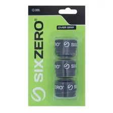 Cubre Grip Sixzero Tenis Padel Absorbente Liso Blister X3u Color Negro