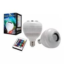 Lampada Luz Led Rgb Bluetooth Música Caixa Som + Controle