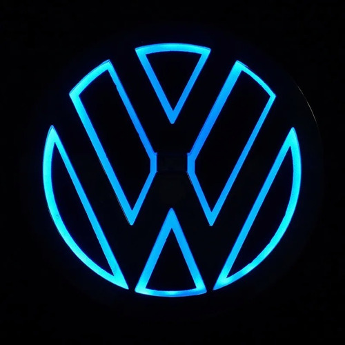 Logo Led Volkswagen 3d Luz Azul Vw Foto 8
