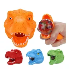 Brinquedo Cabeça Dinossauro Squishy Com Bolinhas Anti Stress