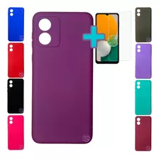 Funda Moto Motorola E13 Silicona Carcasa Y Vidrio 