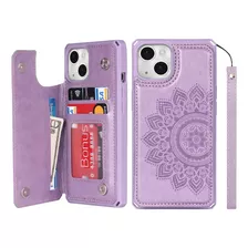 Funda Icovercase Para iPhone 13-mandala Purpura