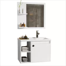 Gabinete Para Banheiro Com Espelheira E Cuba Adonis Branco