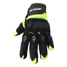 Guantes Touring Octane Oct 304 Negro/amarillo Neon Color Negro Talle M