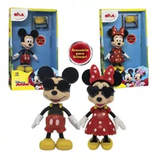 Kit Mickey E Minnie Disney Original Brinquedo C/ Acessórios 