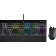 Kit Gamer Corsair Teclado K55 Rgb Pro + Mouse Harpoon Rgbpro Cor Do Mouse Preto