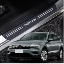 Soleira 8 Peças Volkswagen Tiguan Cor Aço Escovado