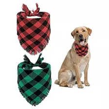 Paquete De 2 Bandanas De Navidad Perros, Juego De Pañu...