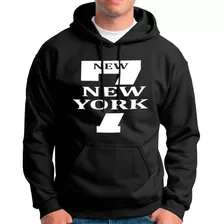 Moletom Blusa De Frio Canguru 7 New York Masculino Feminino 