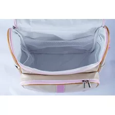 Mochila Maternidade 2 Em 1, Bolsa De Bebê Cor Marfim