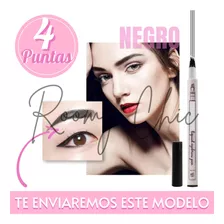 Plumón Lapíz Cejas Microblading Brown, Chesnut, Grey, Black Color Plumín Indeleble 24 Hrs - Negro