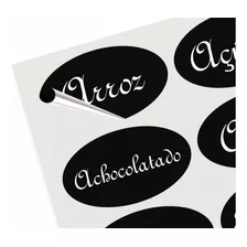 40 Adesivos Para Organizar Mantimentos Potes Vidro Etiqueta Cor Branco E Preto Desenho Impresso Etiqueta Condimentos