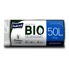 Saco De Lixo Biodegradável Perfumado Repelente 15/30/50/100l