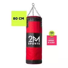 Bolsa Boxeo 90 Cm Cordura Reforzada Profesional Box Gym Rojo