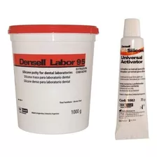 Kit Silicona Labor + Activador Densell Condensación Dental 