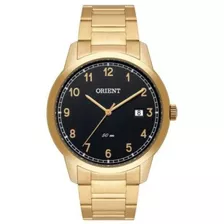 Relogio Masculino Dourado Fundo Preto Data Orient