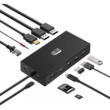 Estación De Acoplamiento Usb C Adesso Adaptador Multipuerto 