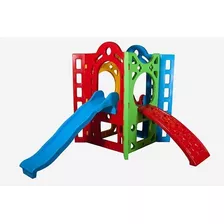 Playground Multiplay Infantil C/ 2 Escorregadores+ Escaladas