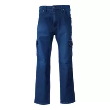 Calça Jeans Cargo Masculina Cós Passador Para Cinto 38 Ao 56