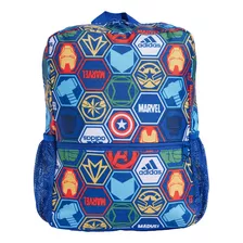 Mochila Avengers De Marvel Kids It9422 adidas Color Azul Diseño De La Tela Estampado