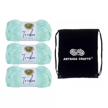 Lion Brand Knitting Yarn Truboo Mint Paquete De Fábric...