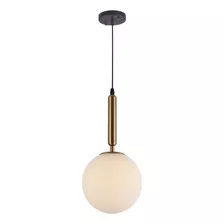 Luminaria Pendente Bola Jabuticaba Globo Vidro Leitoso 1xe27 Cor Dourado 110v/220v