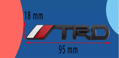 Emblema Trd Metlico 3d Negro Toyota Racing Accesorio Lujo Foto 4