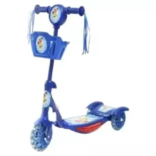 Scooter Monopatin Niños Con Canasta Luces Y Sonidos 3 Ruedas