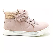 Zapatilla Botita Nena Baja Corazón Velcro Botanguita Velva