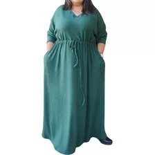 Maxi Vestido Abrigo Invierno Mujer Talle Grande Especial