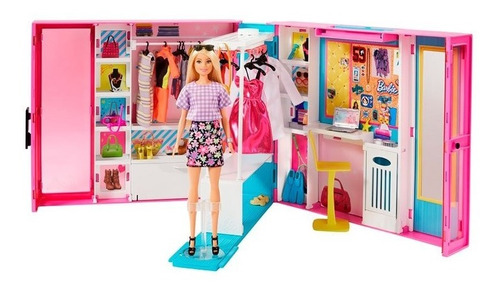 Barbie Closet De Lujo Fashionista +25 Accesorios Mattel