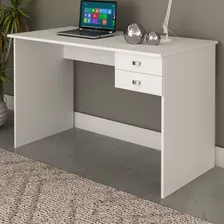 Mesa Escrivaninha 2 Gavetas Branco Me4165 - Tecno Mobili