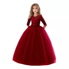 Vestido De Princesa Elegante Niña Para Cumpleaños Boda