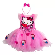 Disfraz Vestido Hello Kitty Gatita Bebe Niña Navidad Fiesta Cumpleaños