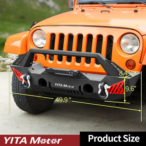 Stubby Front /rear Bumper For 2007-2018 Jeep Wrangler Jk Eem Foto 3