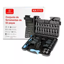 Kit Chaves Para Serviços Multifuncional Ti 63 Peças