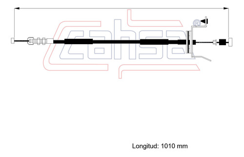 Cable Acelerador Para Nissan Sentra B12 1988 1.6l Cahsa Foto 2