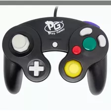 Controle Joystick Compatível Usb Formato Game Cube Cor Preto