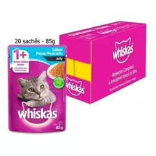 Caixa Alimento Whiskas Adulto Sabor Peixe Jelly Sachê De 85g