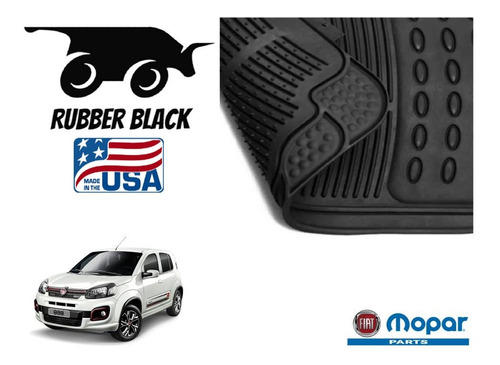 Tapetes Uso Rudo Fiat Uno 2020 A 2021 Marca Rubber Black Foto 4