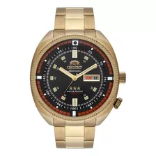 Relógio Orient Masculino Automático F49gg002 Submarino Retro Cor Da Correia Dourado Cor Do Bisel Dourado Cor Do Fundo Preto