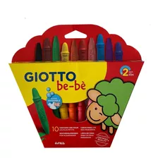 Crayones De Cera Giotto Bebe Por 10 Unidades + Sacapunta