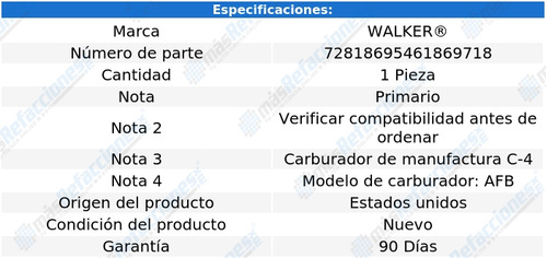 Flotador Del Carburador Super Chief V8 6.1l 1958 Walker Foto 2