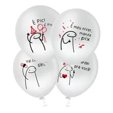 Balão Bexiga Flork Meme Bento Decoração Festa 25 Unidades