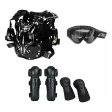 Kit Proteção Para Piloto Motocross Trilha Enduro Com Óculos