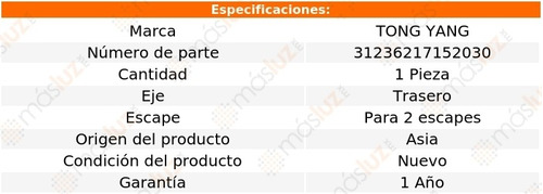 Spoiler Tra P/2 Escapes Chevrolet Malibu 08/12 Tong Yang Foto 2