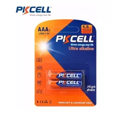 2 Baterías Pila Triple A Super Alcalina Pkcell Aaa 1.5v Lr03