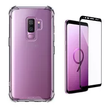 Kit Capa Capinha Transparente + Pelicula Para Galaxy S9 Plus