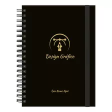 Caderno Colegial Plus Personalizado Profissões Gold 12 Mat